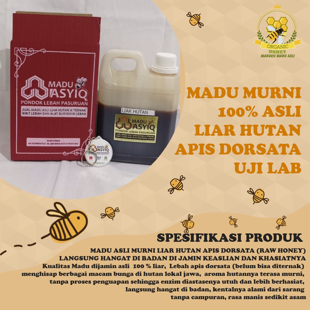 

MADU ASLI MURNI LIAR HUTAN APIS DORSATA UJI LAB