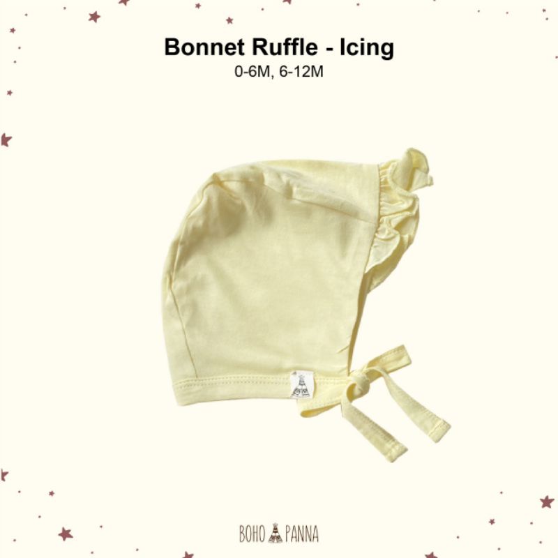 BONET RUFFLE TOPI ANAK BAYI BOHO BABY SURABAYABABY-Icing