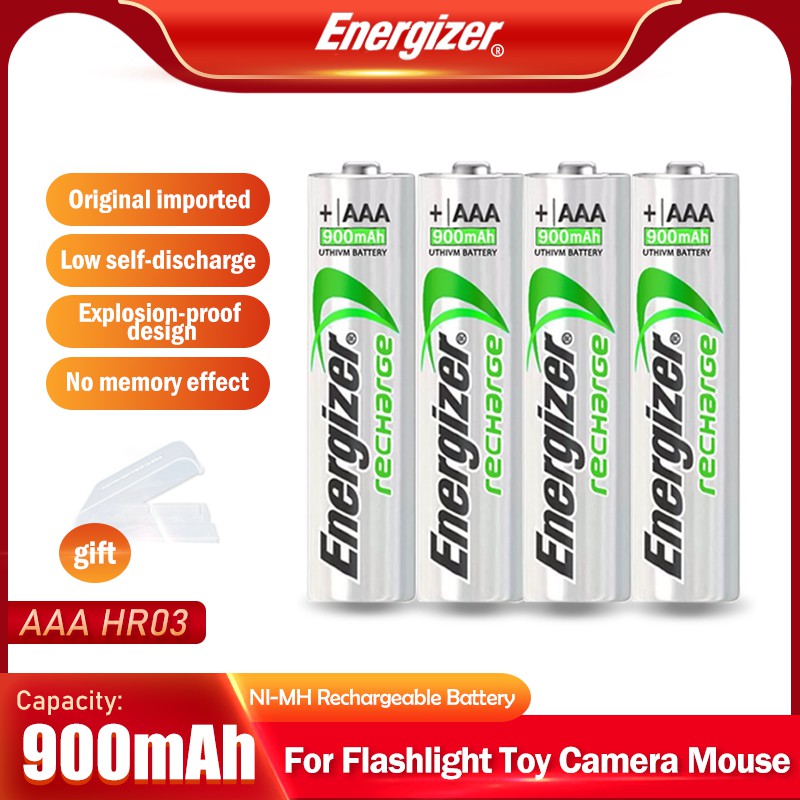 1-4PCS Energizer 1.2V 900mAh Ni-MH AAA Rechargeable Battery For Flashlight Mouse Camera Toy NIMH AAA