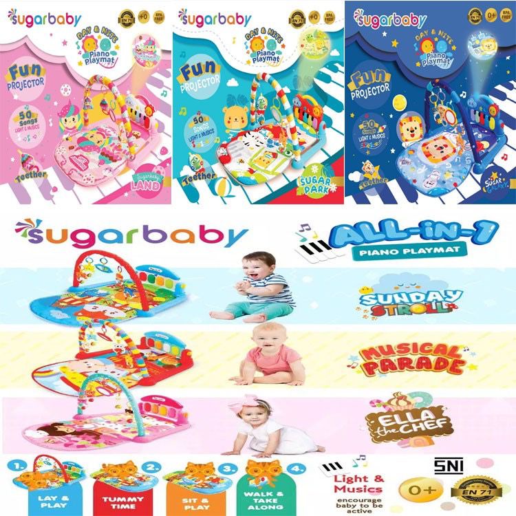Sugarbaby All In 1 Piano Playmat Playgym