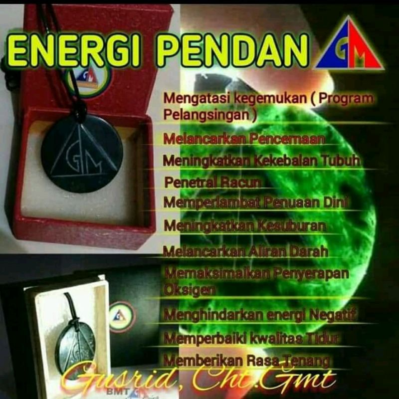 Kalung kesehatan giok Pendant GM