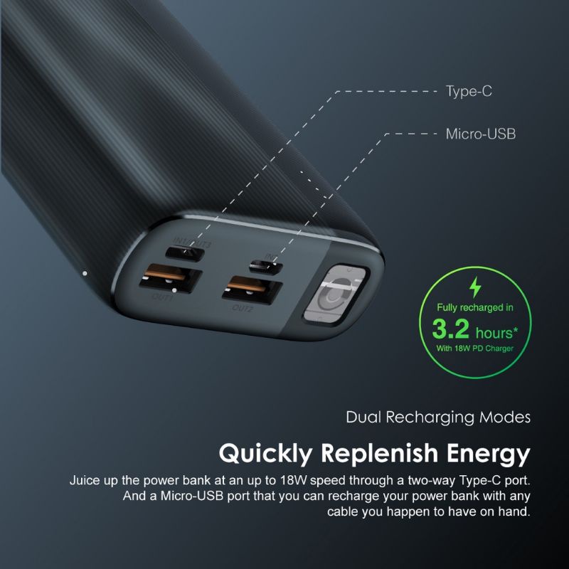 Oraimo Traveler 4 Pro Powerbank PB 20000mAh Quick Charge OPB-P204DQ