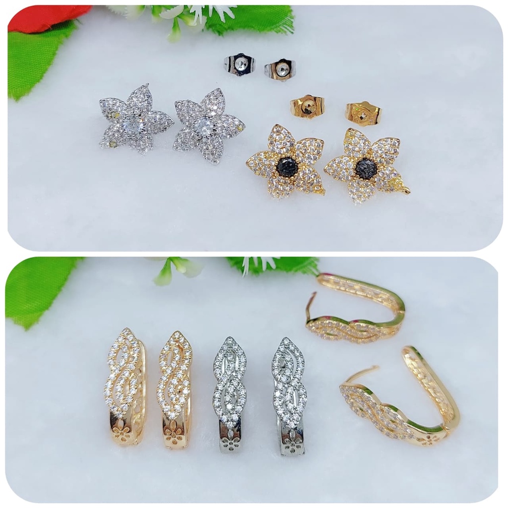 Anting xuping permata lapis emas perhiasan fashion 0480-0482