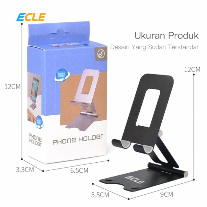 ECLE smartphone holder stand alumunium sandaran handphone nonton