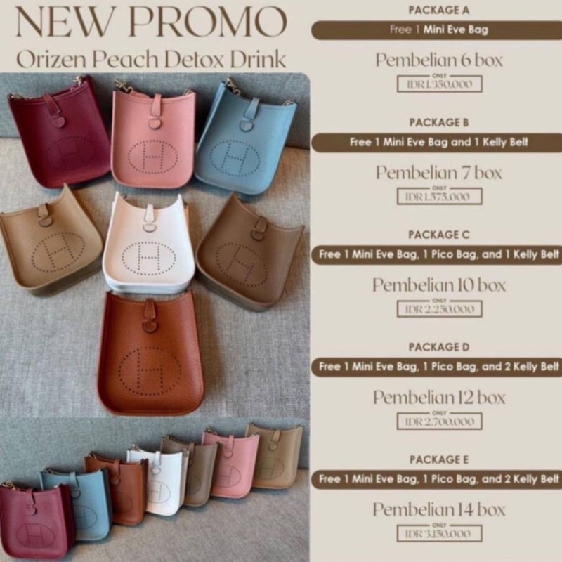 Orizen Peach Tea Detox 6 box Free Eve Bag