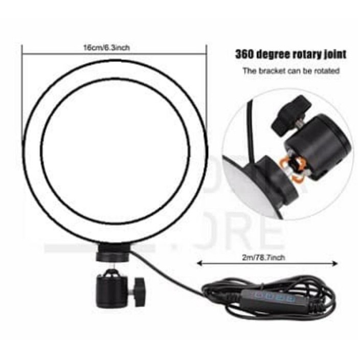 SELFIE RING FILL LIGHT 16CM + TRIPOD 2,1M ACC