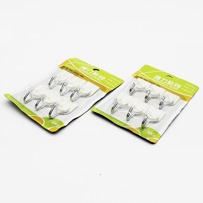 GANTUNGAN HOOK MINI BAJU TEMPEL DINDING PINTU 1 SET 6 PCS SERBAGUNA