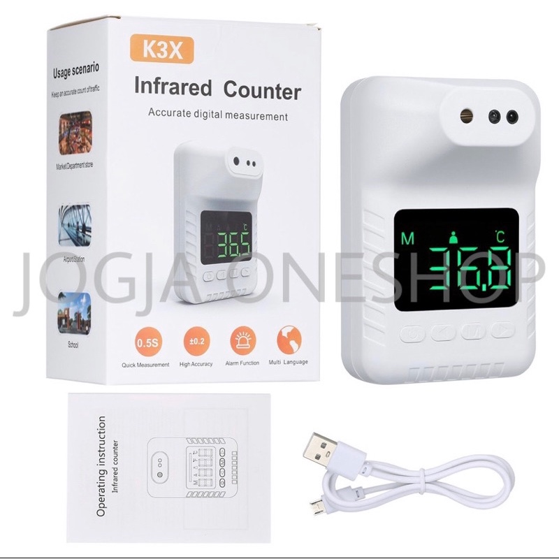 TERMOMETER INFRARED NON KONTAK K3X STANDING - THERMOMETER INFRARED DIGITAL MURAH - TERMOMETER NON KO