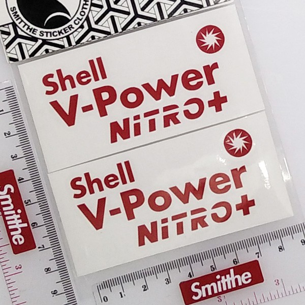 Stiker Shell V Power Nitro Logo Cutting Sticker untuk aksesoris Mobil Motor