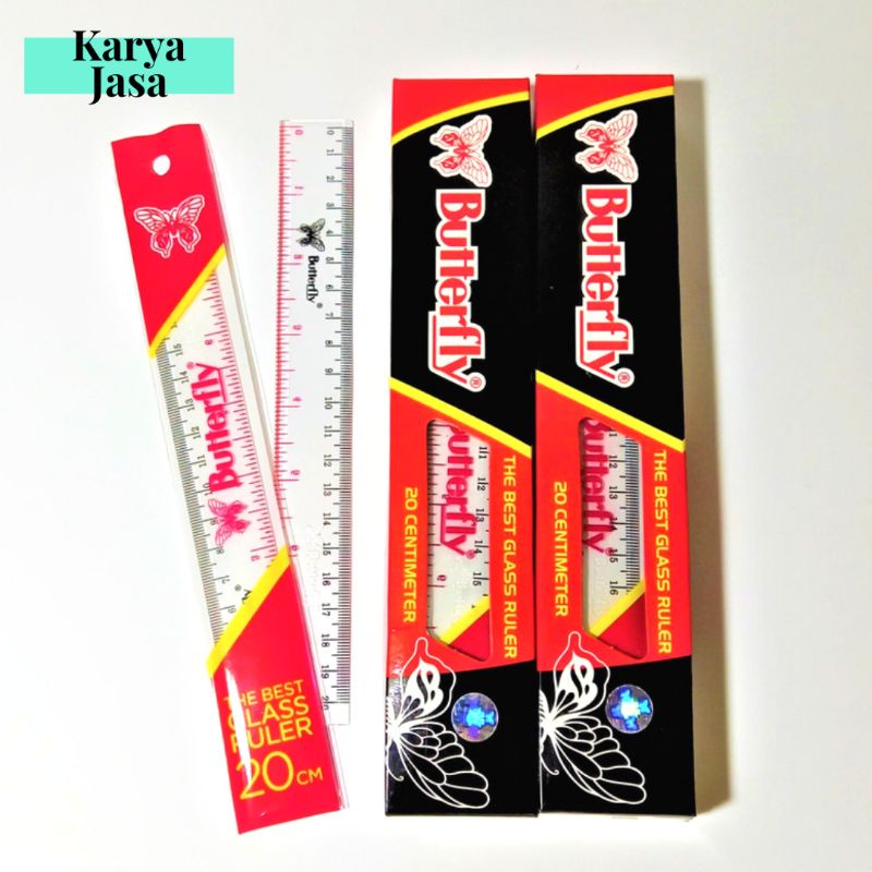 

Butterfly Penggaris/Rol Plastik 20cm | Bening Kualitas Cetakan Bagus