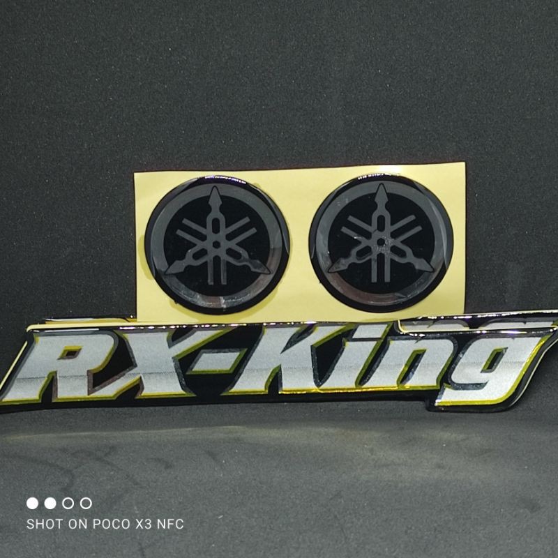 emblem rx king 1 set stiker timbul