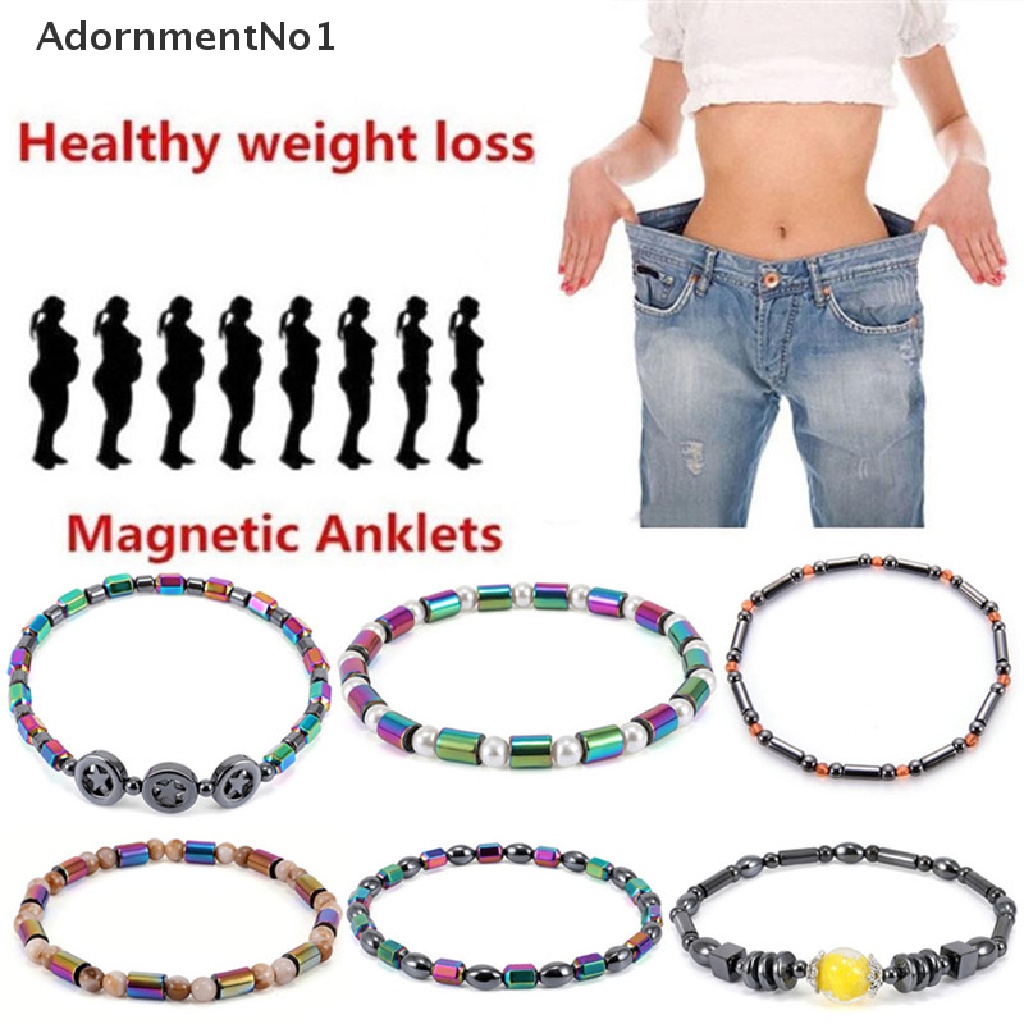 (AdornmentNo1) Gelang Kaki Batu Hematite Pelangsing / Penurun Berat Badan Untuk Wanita