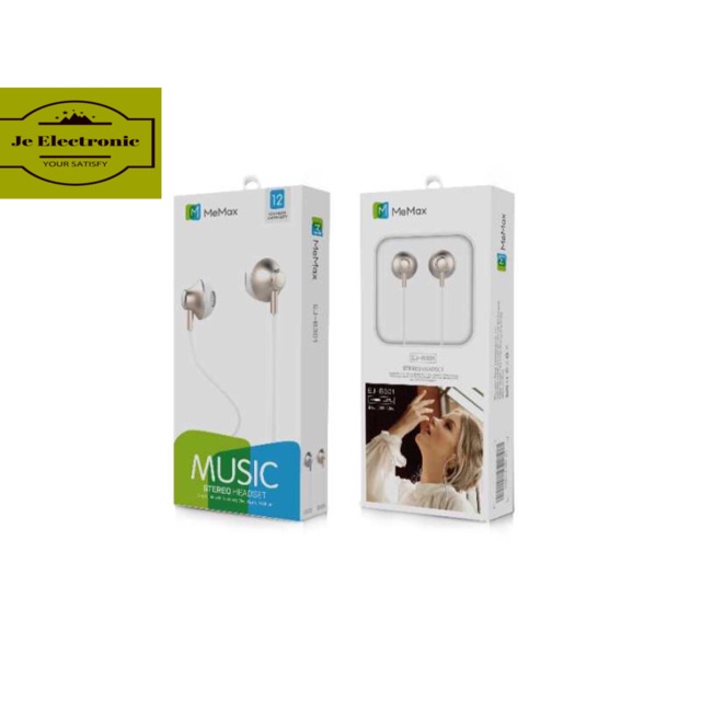 Headset bass MeMax iPhone / headset bass original import / headset vivo