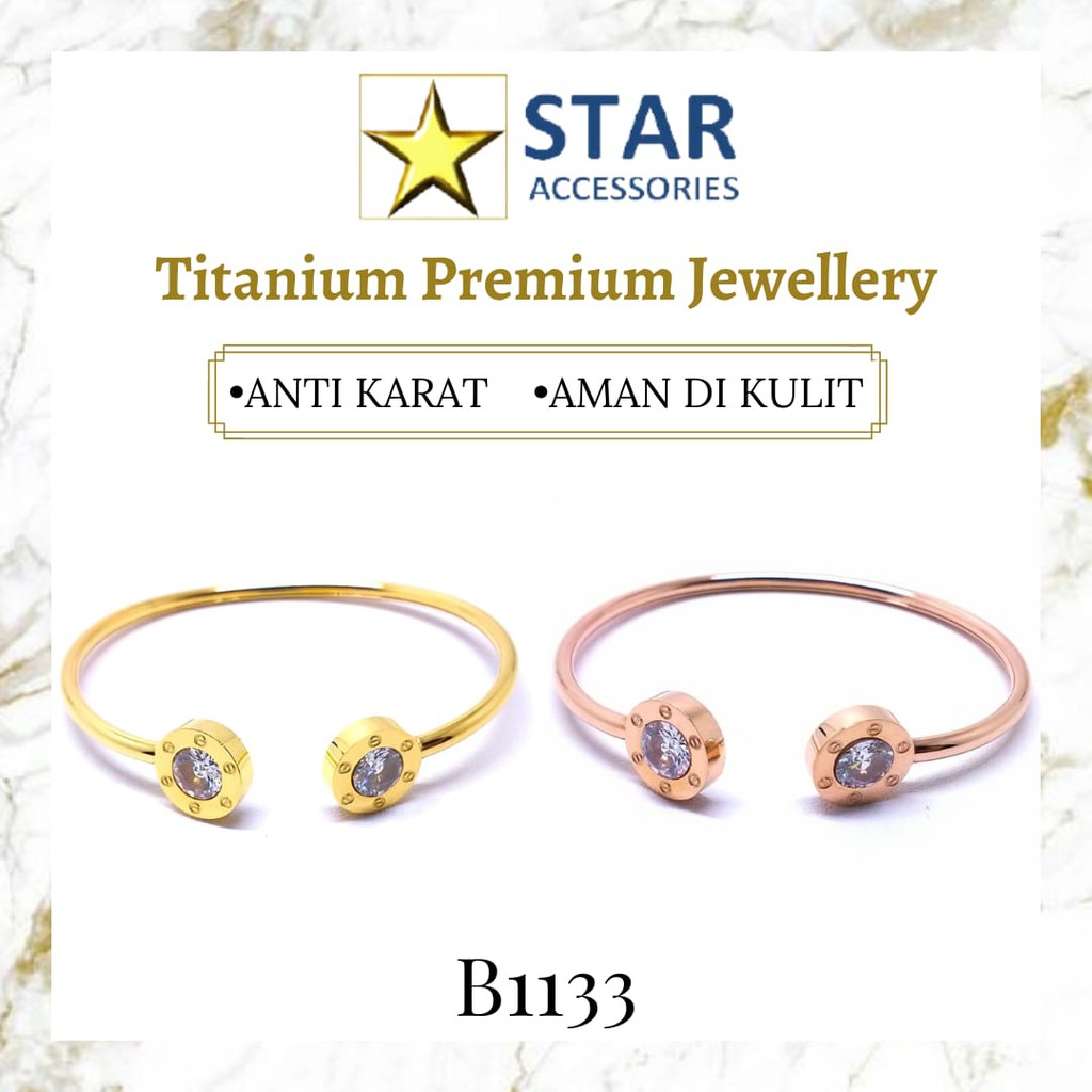 Gelang Titanium Cartier Gold | Gelang Titanium Bermerek Rose Gold
