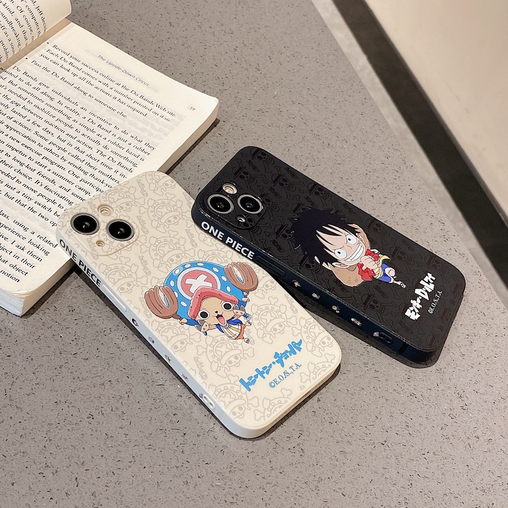 Soft Case Silikon Motif Anime One Piece Untuk IPhone 11 12 13 Pro Max X XS XR 7 8 Plus