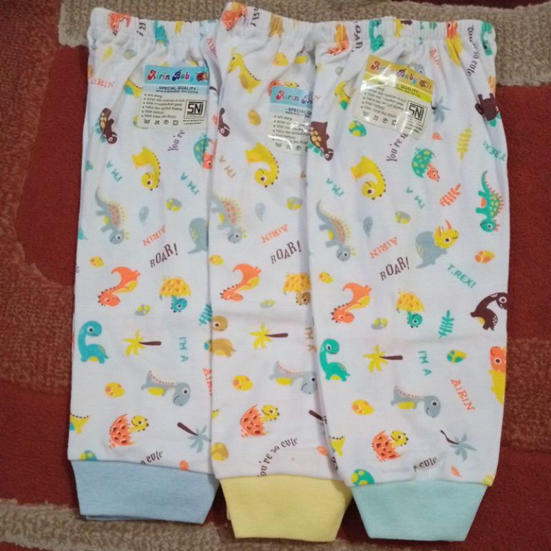 PROMO!!!!! 3PC AIRIN CELANA PANJANG BAYI NEWBORN MOTIF PRINT BAHAN LEMBUT ADEM &amp; SNI