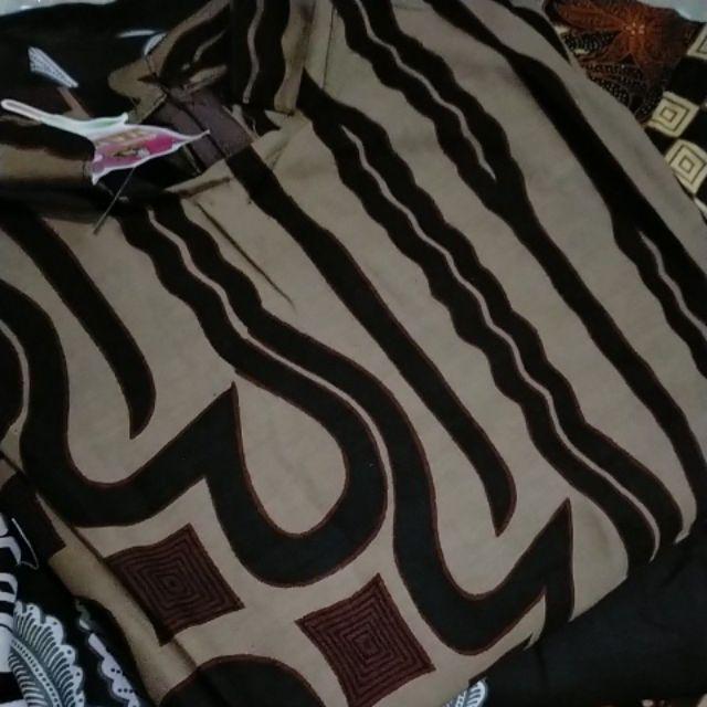 Tunik Serut Genes Atasan Baju Batik Wanita Sogan
