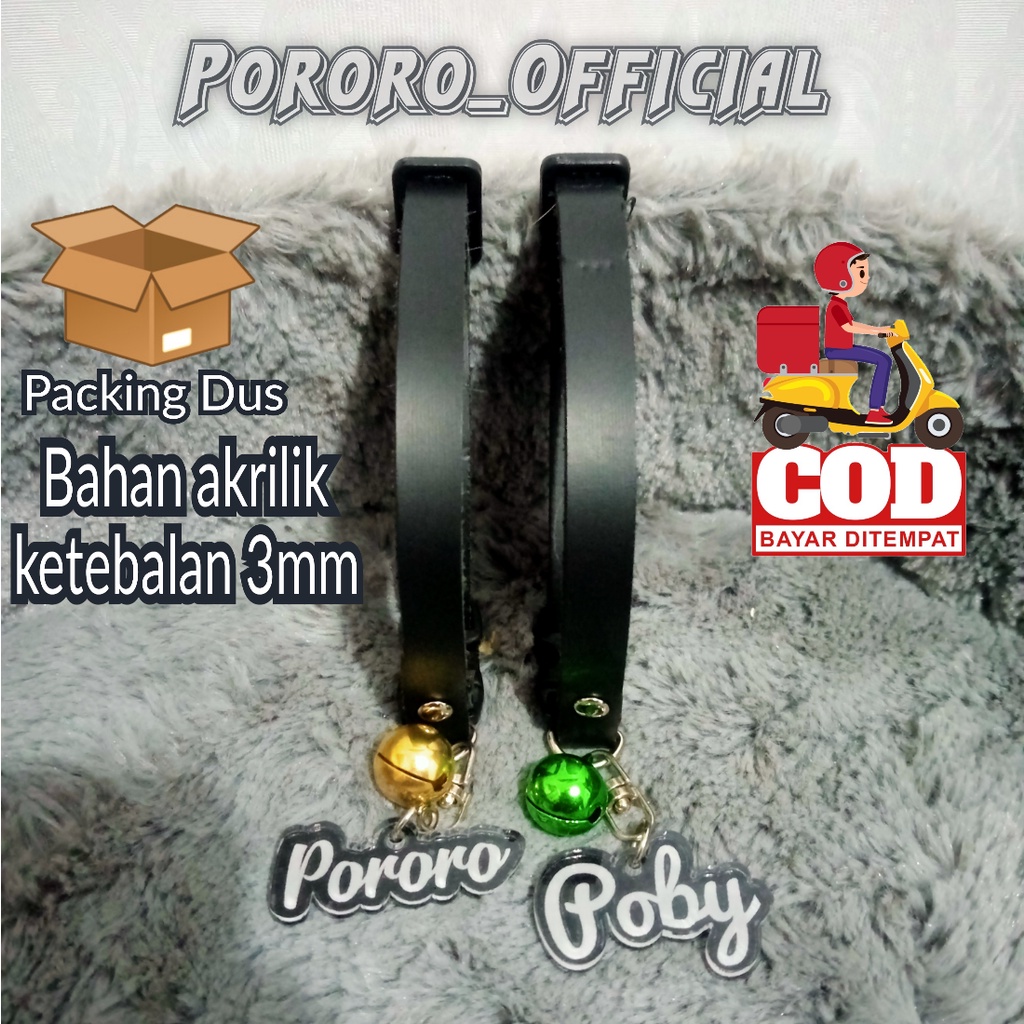 Kalung kucing Custom Akrilik lucu Murah