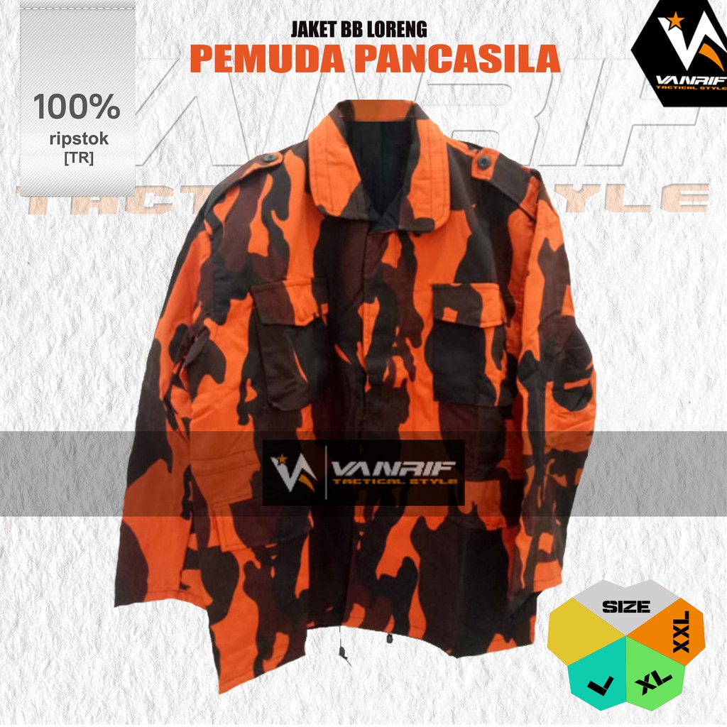 Jaket Loreng Pemuda Pancasila | Jaket BB PP | Jaket Parka Pemuda Pancasila | Jaket Loreng PP