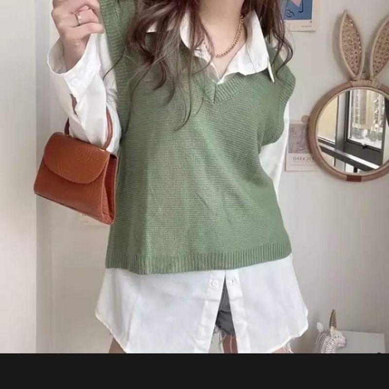 Andin vest knit/rompi rajut perempuan