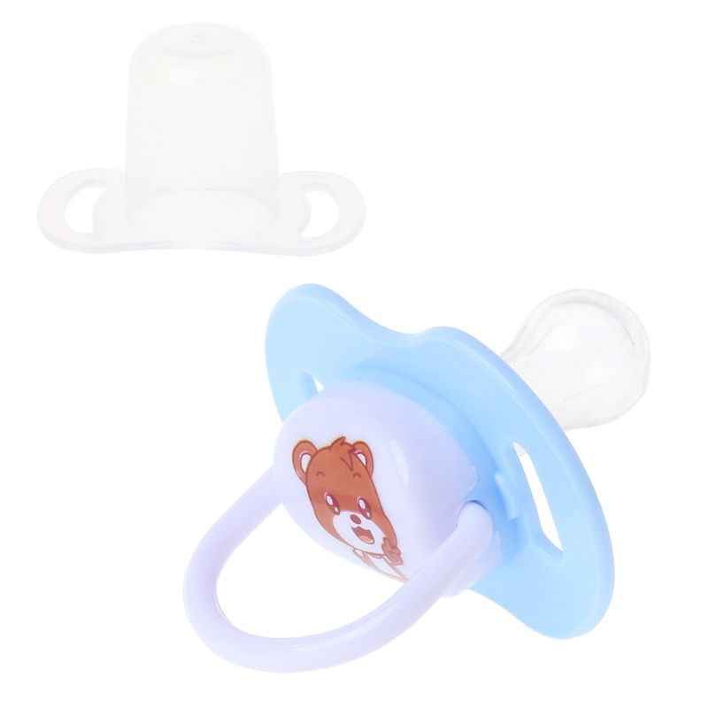 Empeng Dot Bayi Dengan Tutup + Klip Rantai Penjepit Baby Pacifier