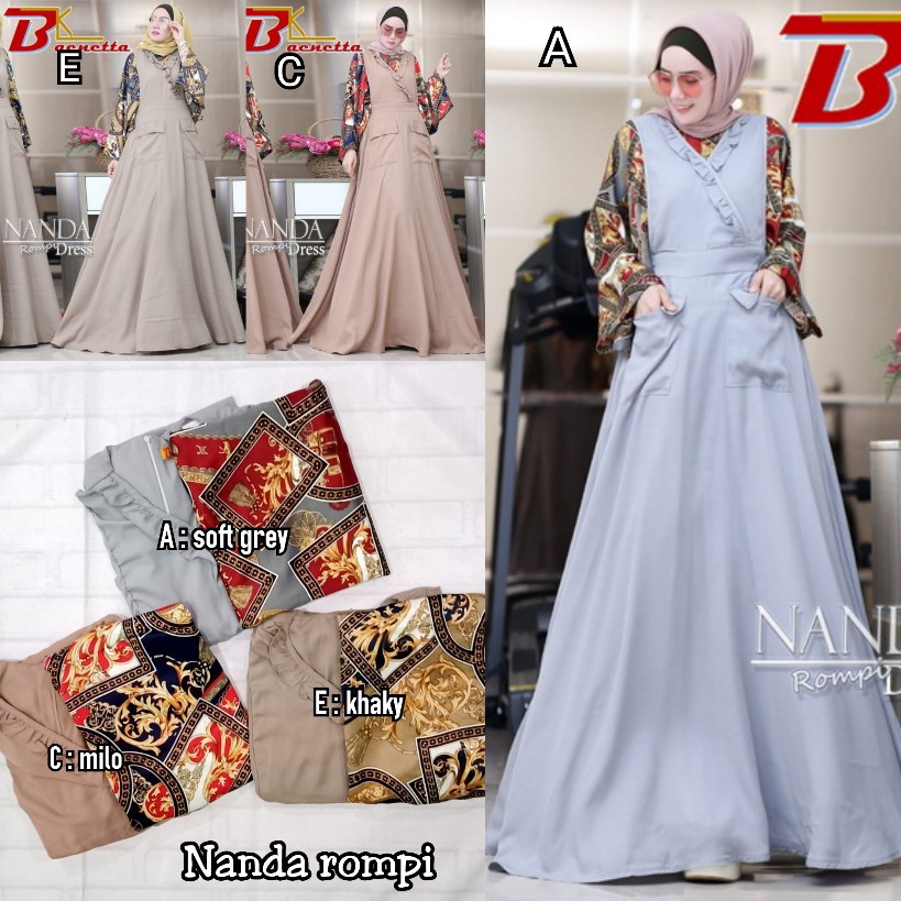 NANDA ROMPI BY BAENETTA / GAMIS UNIK / MOTIF / TERBARU / ORI / BAHAN PREMIUM / TERLARIS / BRANDED