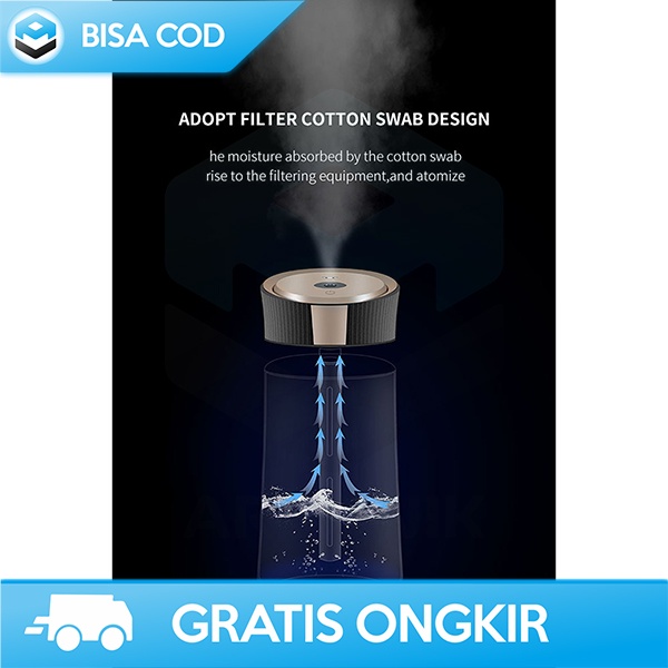 DIFFUSER AROMATHERAPY HUMIDIFIER TAFFWARE SMART FITUR 1100ML HEALTHY