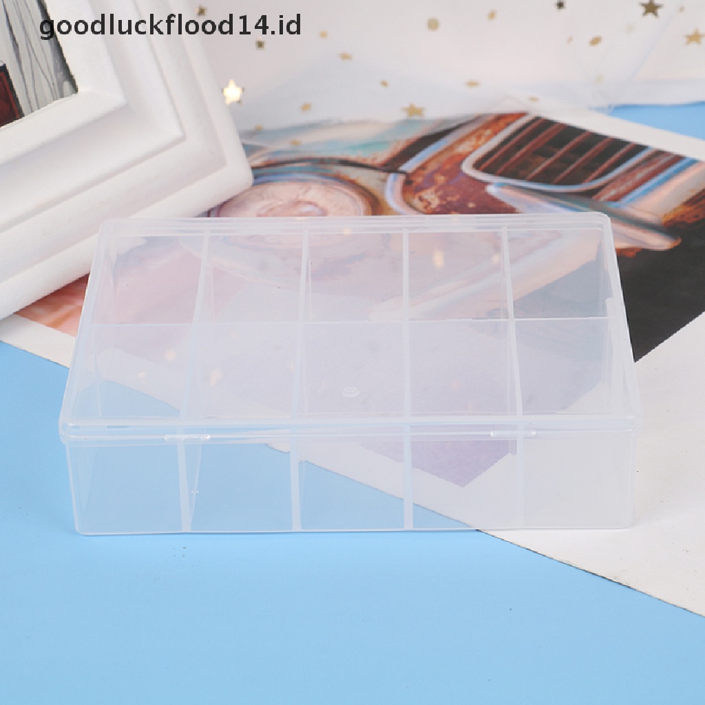 [OOID] Nail Art Storage Case Rhinestone Gems Accessories Clear Plastic Empty Container ID