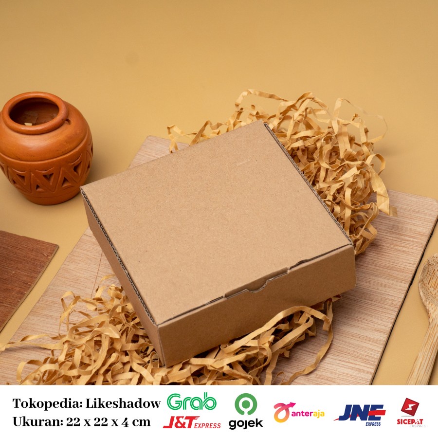 

Pizza Box/ 22x22x4 cm/ 22 x 22 x 4 cm/ Kardus Packing / Dus Packaging / Kotak Karton Brownies Kue Makanan