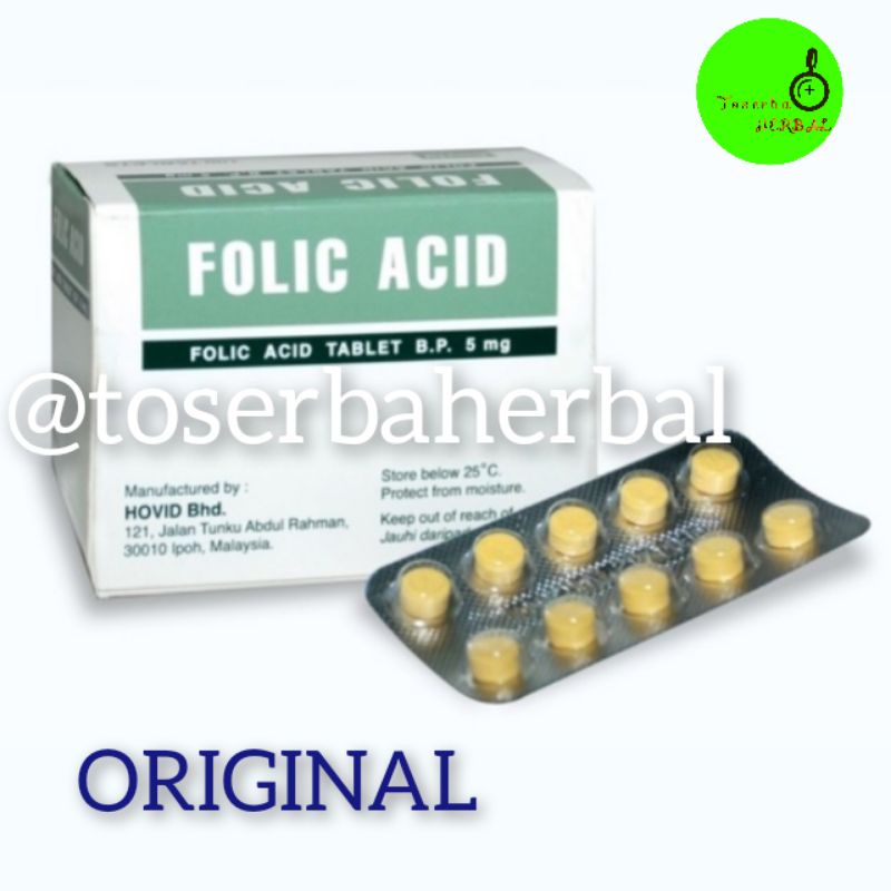 READY STOCK Hovid Folic Acid Tablet 5mg Vitamin Ibu Hamil Original Import Malaysia