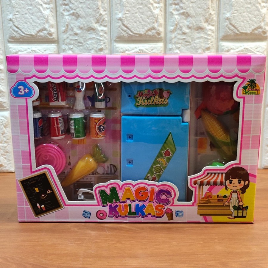 Mainan Anak Kulkas Mini Edukasi Magic Kulkas