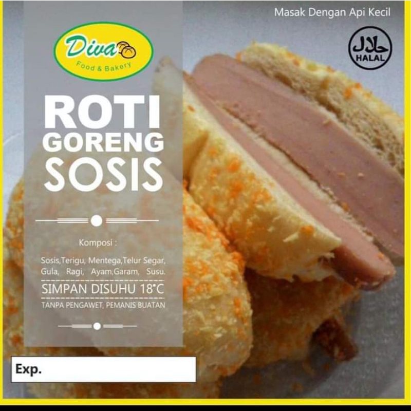 

roti goreng isi sosis diva