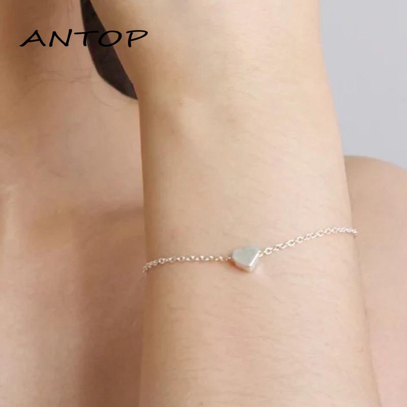 Gelang Bentuk Hati Lapis Emas Bahan Alloy Untuk Wanita