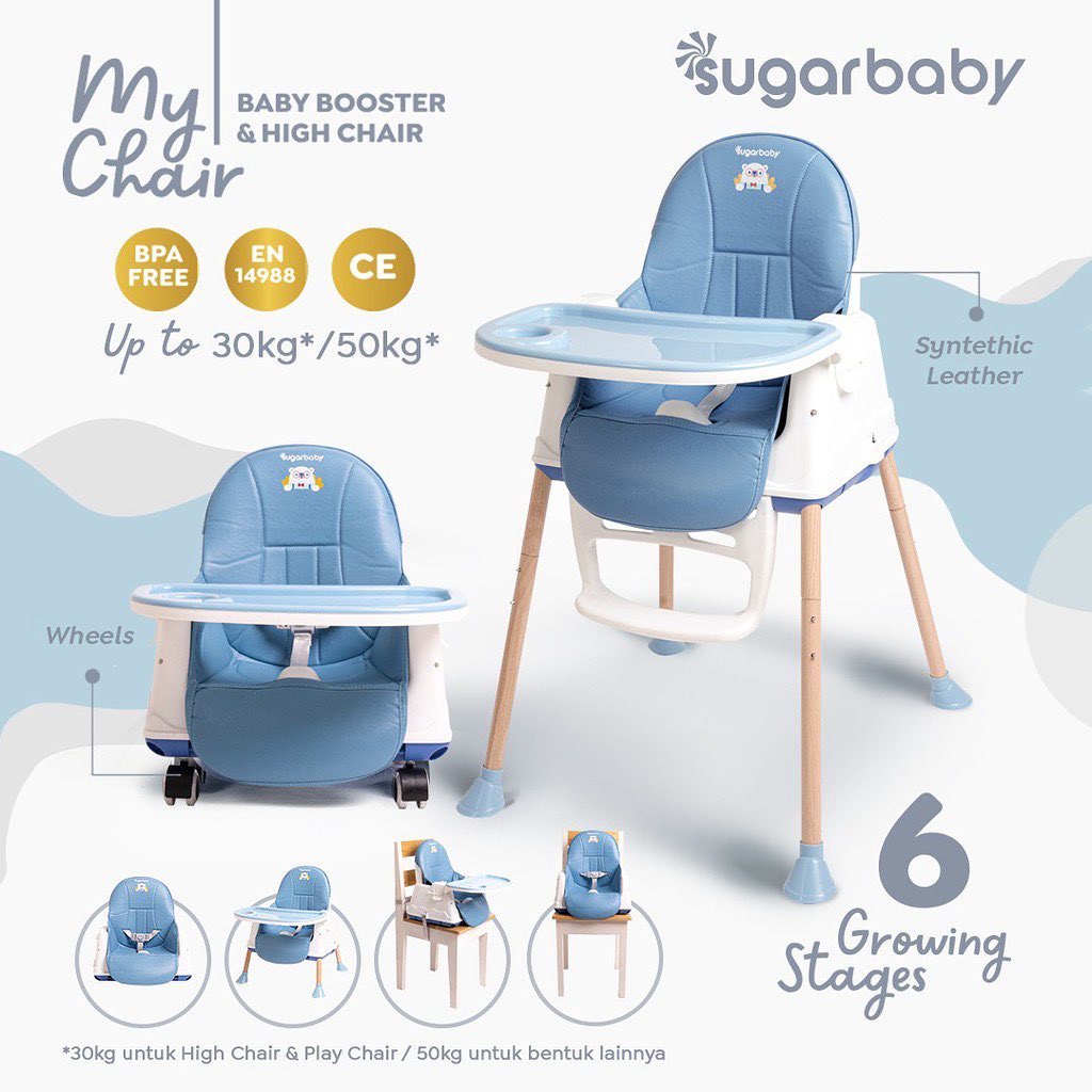 Sugar baby My Chair / (Baby Booster &amp; High Chair) : 6 Growing Stages