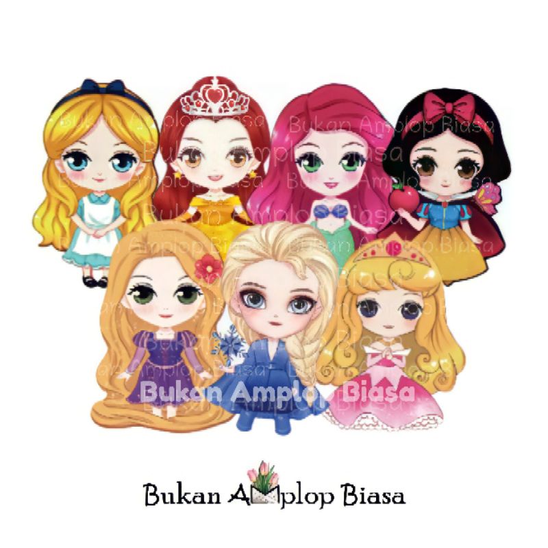 

Isi 7 Angpao Karakter 3D Princess Disney