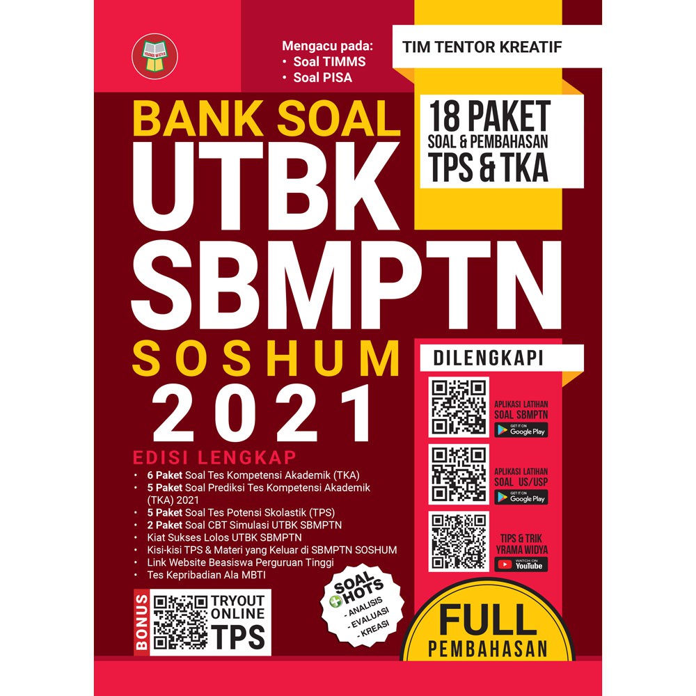 BUKU BANK SOAL UTBK SBMPTN SOSHUM 2021 - BUKU SOAL SBMPTN 2021 - BUKU SBMPTN SOSHUM 2021