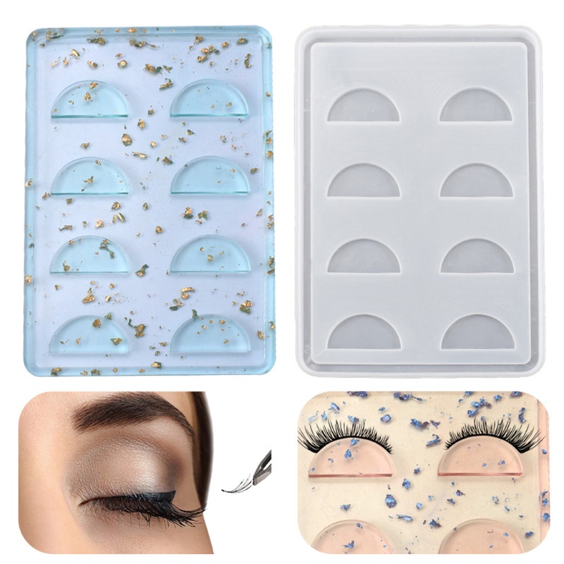 SIY  Eyelashes Display Tray Resin Silicone Mold Eyelashes Storage Box Case Holder Cosmetic Care Container Epoxy Resin Mold