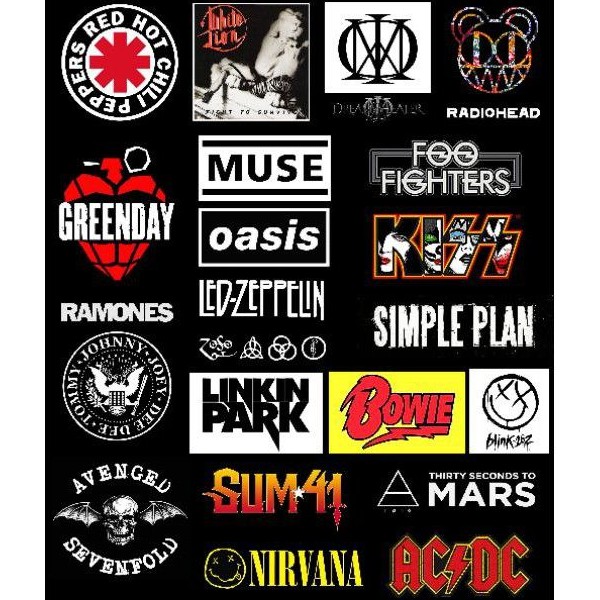 STICKER BAND TERPOPULER STICKER BOMB STICKER PACK STICKER KOPER STICKER GUITAR LOGO