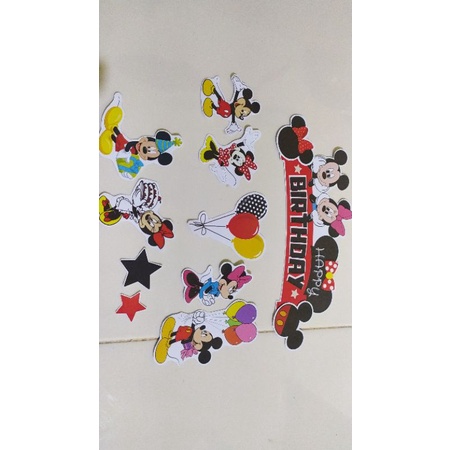 TOPPER CAKE MICKEY MINI MOUSE - Topper Kue Ultah