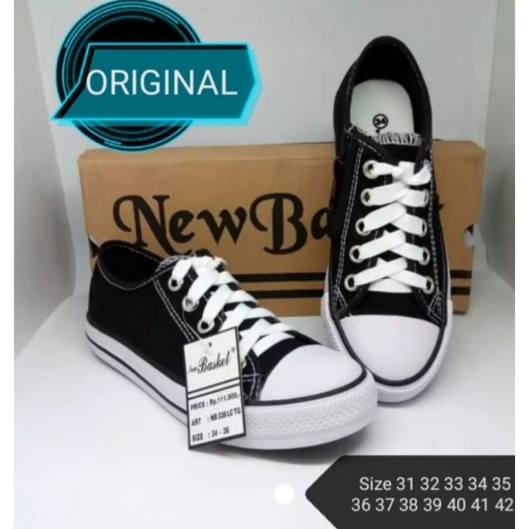 SEPATU NEW BASKET PENDEK RESLETING ANAK SEKOLAH ORIGINAL