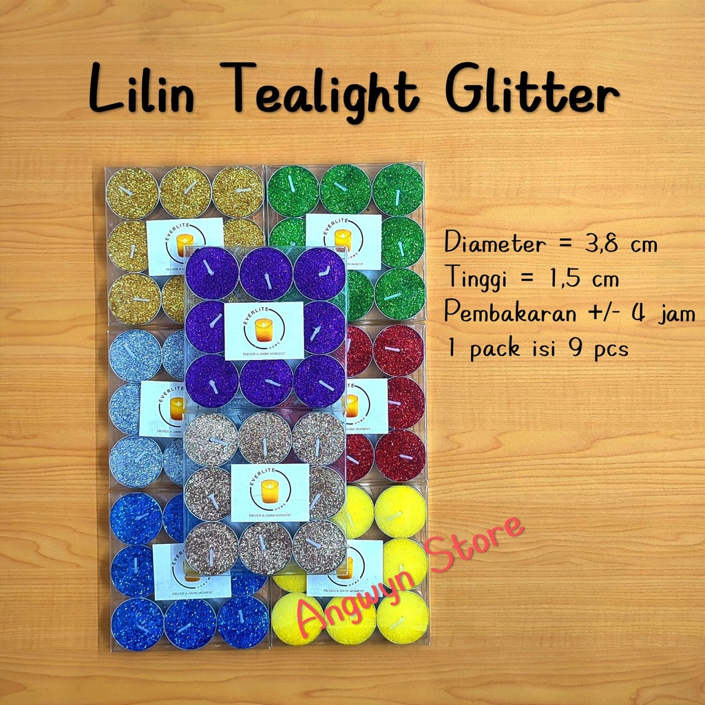 Lilin Tealight Glitter / Lilin Dekorasi / Lilin Hias