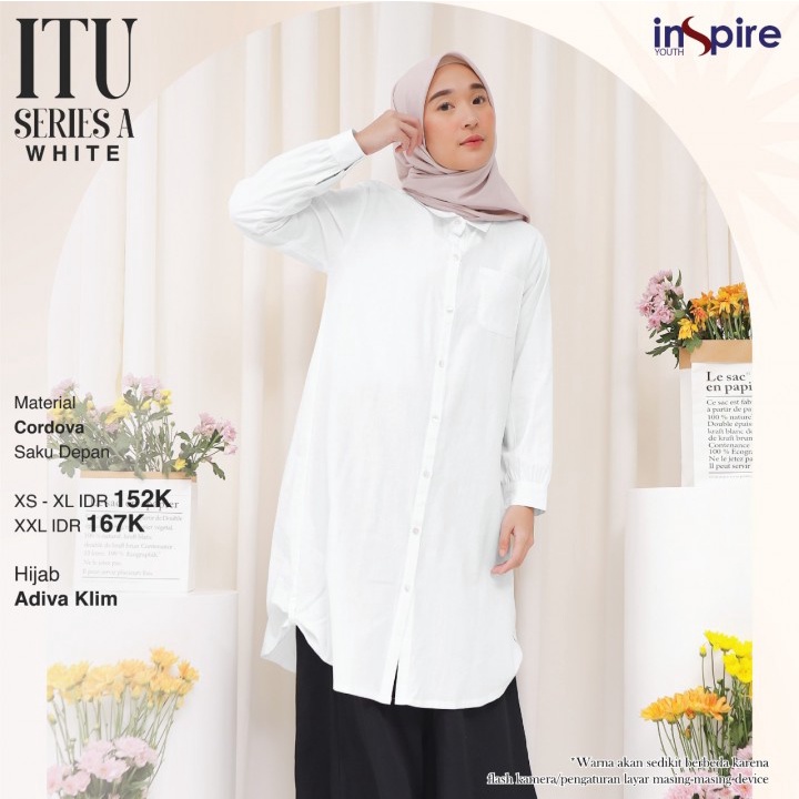 ITU WHITE SERIES A B C/ Pakaian Wanita Tunik