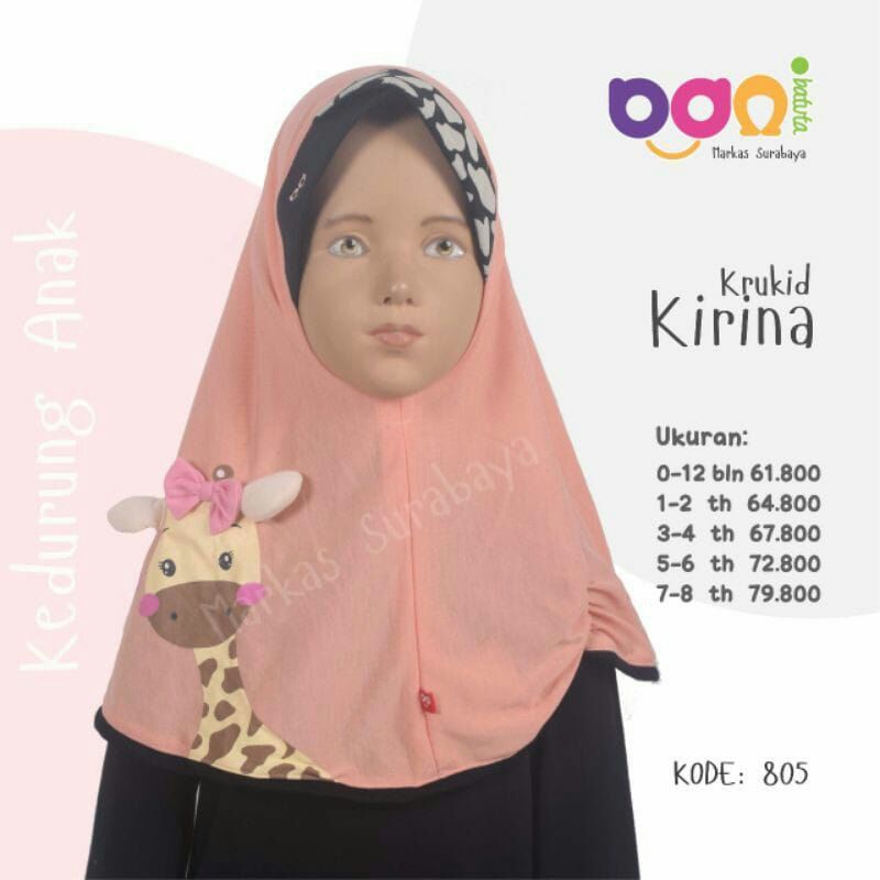 Kerudung Anak Bani Krukid Kirina Rabbani ORI