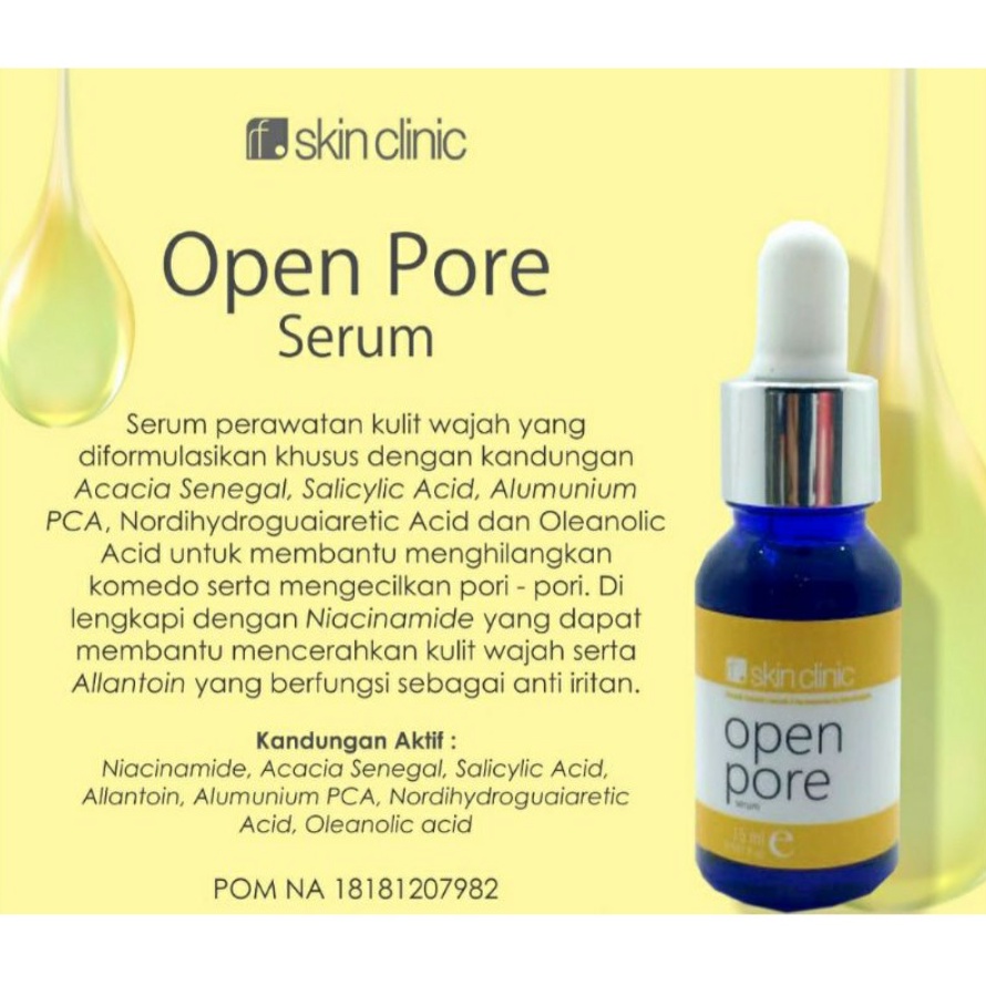 SKIN CLINIC OPEN PORE SERUM menghilangkan komedo mengecilkan poripori