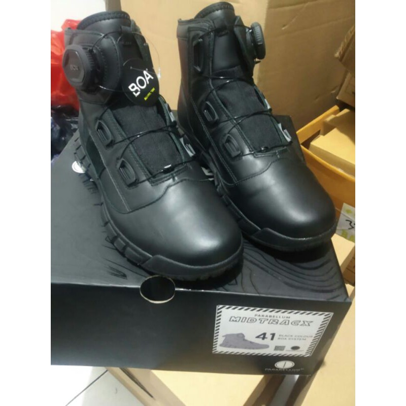 Sepatu PDL TNI POLRI Boa Parabellum Mid-Track Midnight Black Original