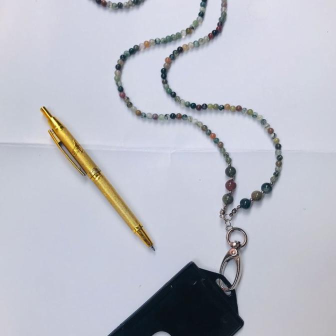 

:0:0:0] Lanyard Kalung Tali Gantungan ID Card Name Tag Premium Batu