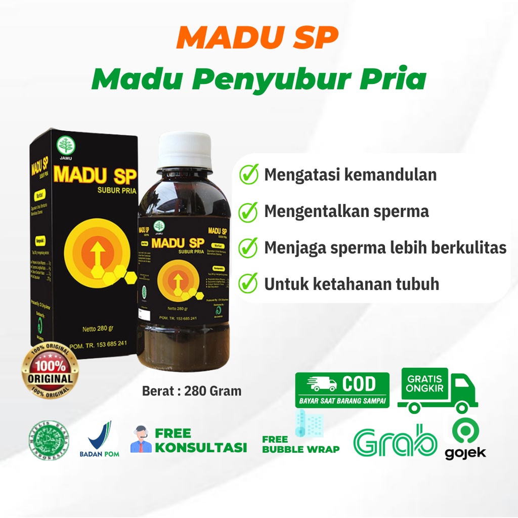 Madu Subur Pria Sp Al Mabruroh Penyubur Kesuburan Pria Program Hamil Promil Pengental Sperma Encer P