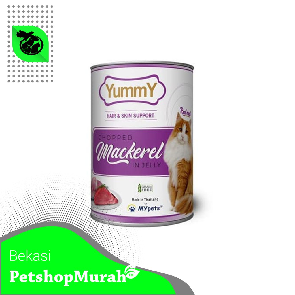 Makanan Kucing Basah Cat wet Food Yummy 400 gram kornet kaleng murah 400gr