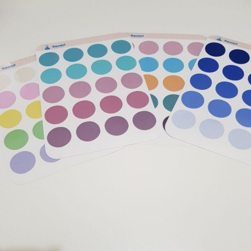 

stiker bulat transparan warna