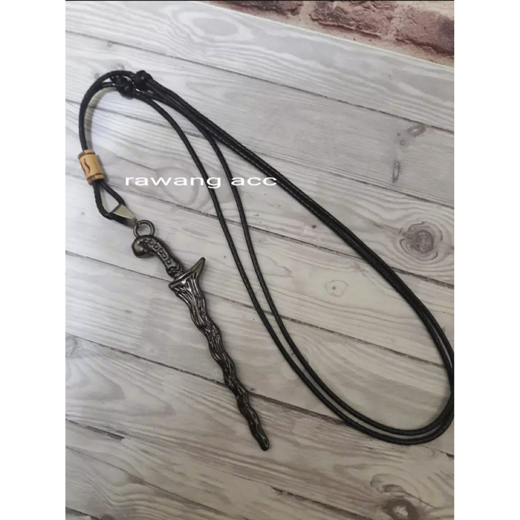 kalung tali bandul keris 3d